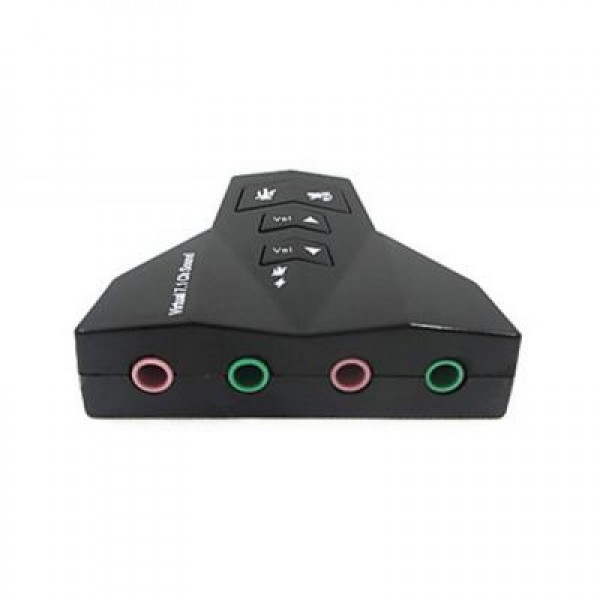 Звуковая плата Dynamode USB 8 (7.1) каналов Virtual, 2 стерео-выхода, 2 моно-входа, RTL 3D (PD560)
